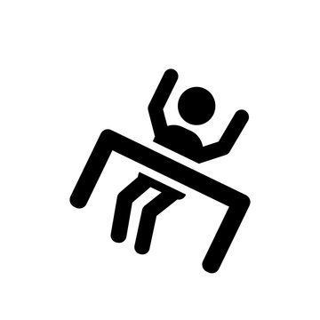 recommend clip art: People playing Limbo icon icon. Trendy People playing Limbo logo concept on white background from Recreational games collection
