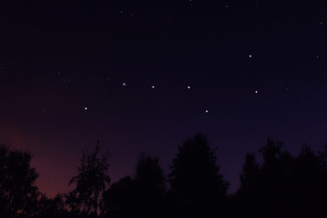 Constellation Ursa Major (big dipper or Great Bear) in the night starry sky