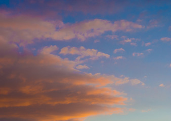 cloud illuminated by the setting sun