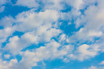 clouds and blue sky on a sunny day
