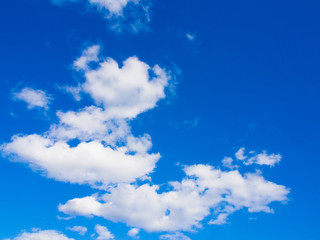 clouds and blue sky on a sunny day