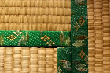 Closeup of Japanese tatami mats