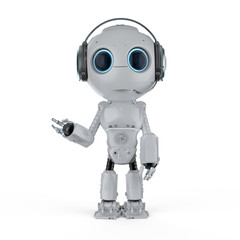robot with headset