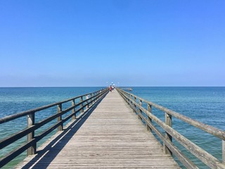 An endless jetty into the ozean Zingst, Germany