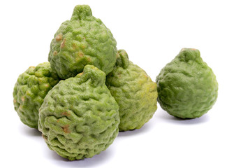 Bergamot fruit on a white background