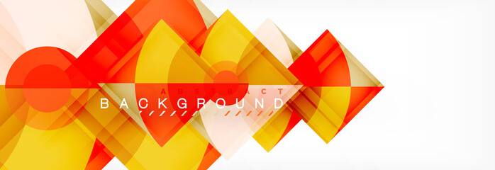 Trendy circles composition geometric background