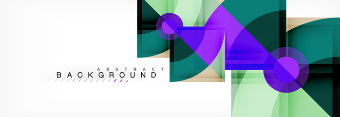 Trendy circles composition geometric background