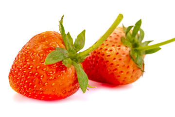 Strawberries  isolated on white background.