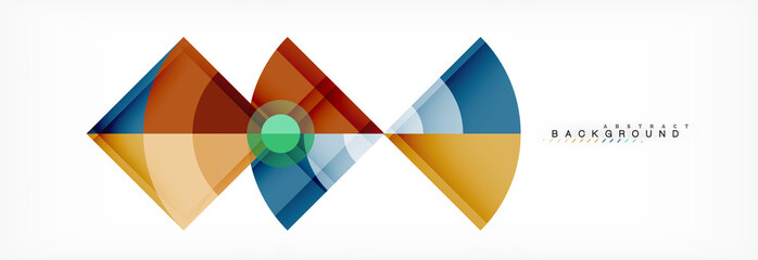 Trendy circles composition geometric background