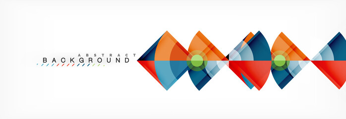 Triangles and circle geometric background