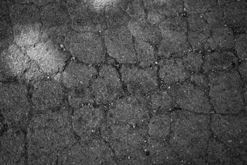 The cracks of asphalt pavement.