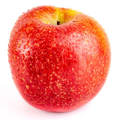 Fresh red apple isolated on white. With clipping path