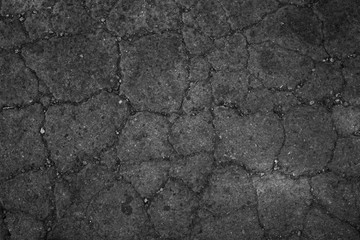 The cracks of asphalt pavement.
