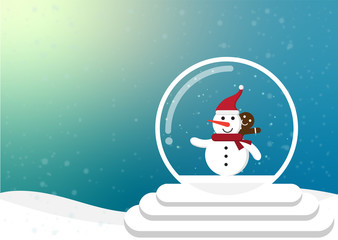 cartoon christmas and winter season