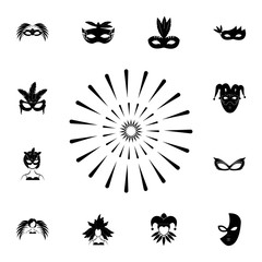 firework icon. Detailed set of carnival masks icons. Premium quality graphic design icon. One of the collection icons for websites, web design, mobile app