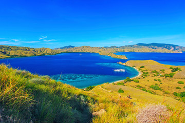 Aerial view of Gili Lawa Island, Flores.