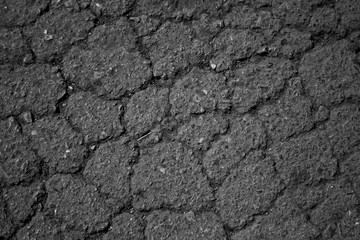 The cracks of asphalt pavement.