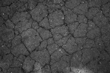 The cracks of asphalt pavement.