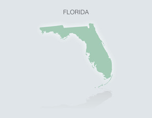 Obraz premium Map of the State of Florida in the United States