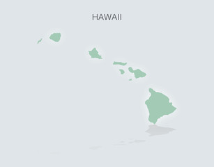 Map of the State of Hawaii in the United States