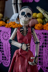 catrina mexicana folklore huesos tradiciones halloween maquillaje puebla día de los muertos...