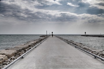 Fototapeta na wymiar Walking Isolation Pier