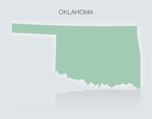 Map of the State of Oklahoma in the United States