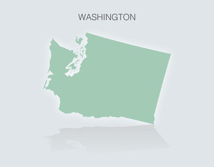 Map of the State of Washington in the United States