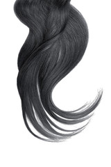Black natural hair isolated on a white background