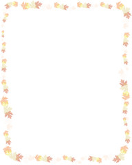 Autumn leaves border