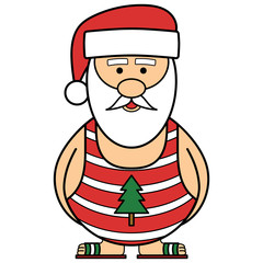 Summer Swimsuit Santa clip art download