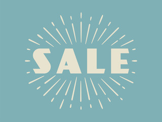 Sale Banner with Sunburst