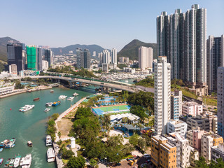 Ap Lei Chau residential district in Hong Kong island