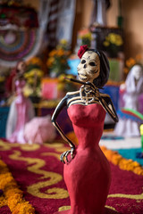 mexican altar, day of the dead, candles, papel picado, calaveras, halloween, catrinas, veladores, dark, terror, horror stories, ghosts, religion, cult, devils, los angeles, saints, mexican art