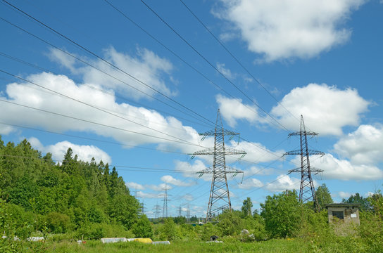 Electric current transmission line.