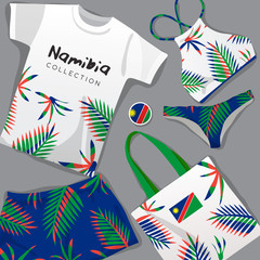 Set of National Beachwear : Namibia : Vector Illustration