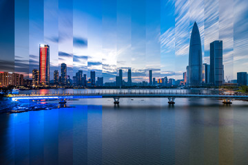 Fototapeta na wymiar Shenzhen Houhai Financial District City Skyline