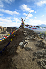 Leh Ladakh city scape  with sunlight