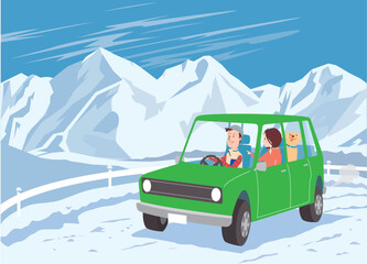 ドライブ_SUV_雪道