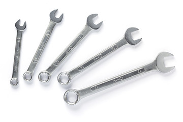 wrench tools isolated at white background