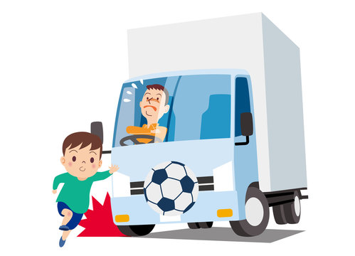 トラック 飛び出し事故 Stock イラスト Adobe Stock