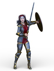 Obraz premium 戦う女戦士