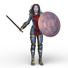 Obraz premium 戦う女戦士