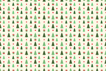 Merry Christmas pattern seamless collection. Christmas tree and Gift background. Endless texture for gift wrap, wallpaper, web banner background, wrapping paper and Fabric patterns.