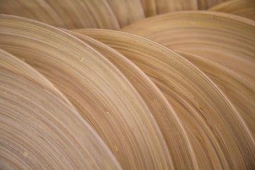 Abstract background with many wooden plates stacked together