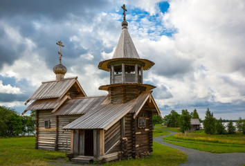 The rural life and the religious monuments of Karelia region