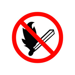 No smoking sign on white background