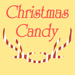 Christmas candy vector.