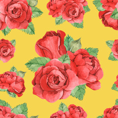 Hand drawn red rose isolated