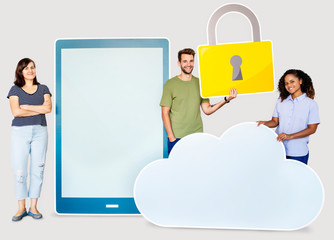 Internet security and protection concept shoot